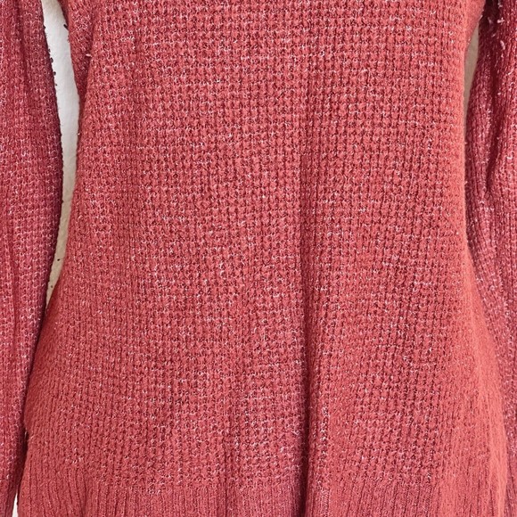 Old Navy Womens Sweater Sz Medium High Neckline Mock Thick Knit Honeycomb Autumn - Picture 6 of 12
